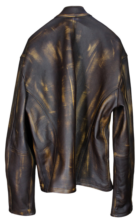R79 EXTREME - Leather Jacket Lambskin - Brown Stained Look - PDCollection Leatherwear - Online Shop