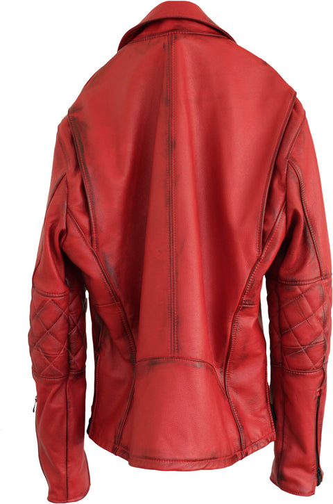 MAG AX Leather Jacket Napa - Red - Hand Burnished - Limited - PDCollection Leatherwear - Online Shop