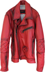 MAG AX Leather Jacket Napa - Red - Hand Burnished - Limited - PDCollection Leatherwear - Online Shop