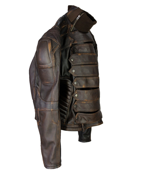 WINTER SOLDIER Leather Jacket  Lambskin 1.0mm Distressed Dark Brown - PDCollection Leatherwear - Online Shop