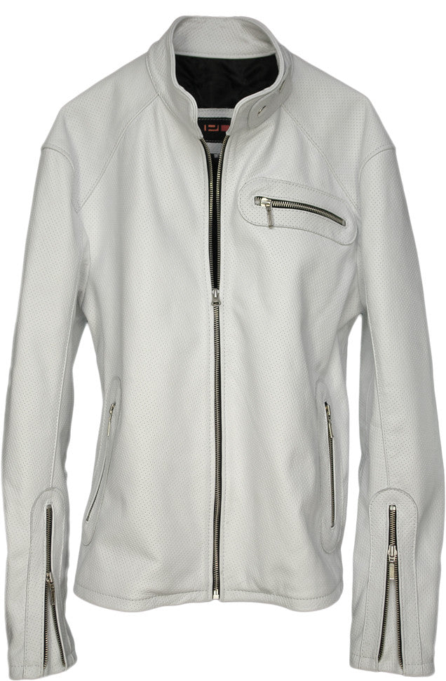 MOTOGP Leather Jacket Mesh - White - PDCollection Leatherwear - Online Shop