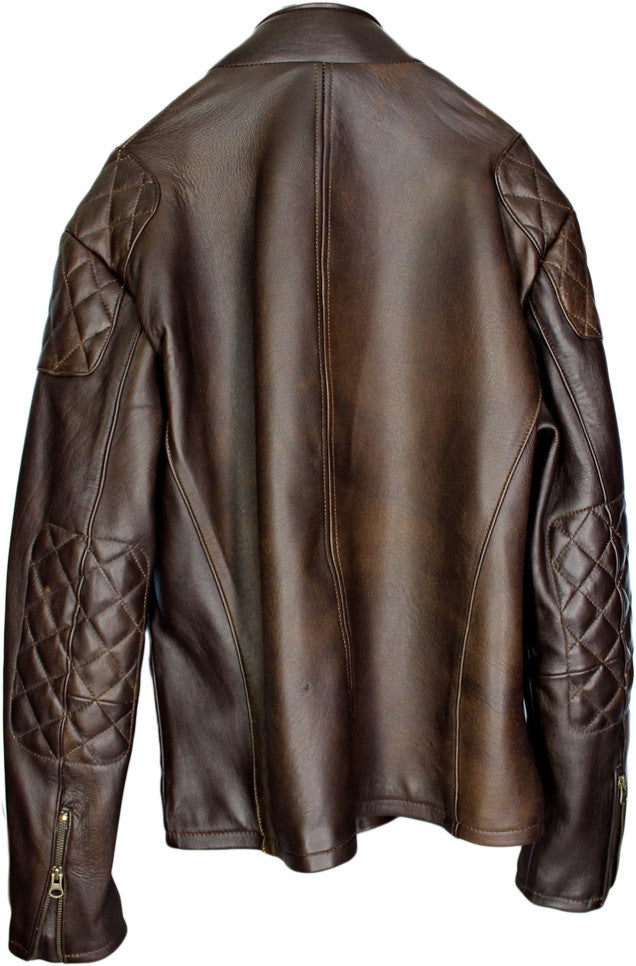 TRIUMPH Leather Jacket Cafe Racer Lambskin Brown - PDCollection Leatherwear - Online Shop