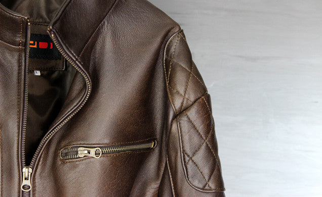 TRIUMPH Leather Jacket Cafe Racer Lambskin Brown - PDCollection Leatherwear - Online Shop